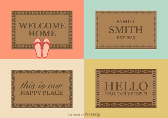 Free Vector Welcome Mat Designs