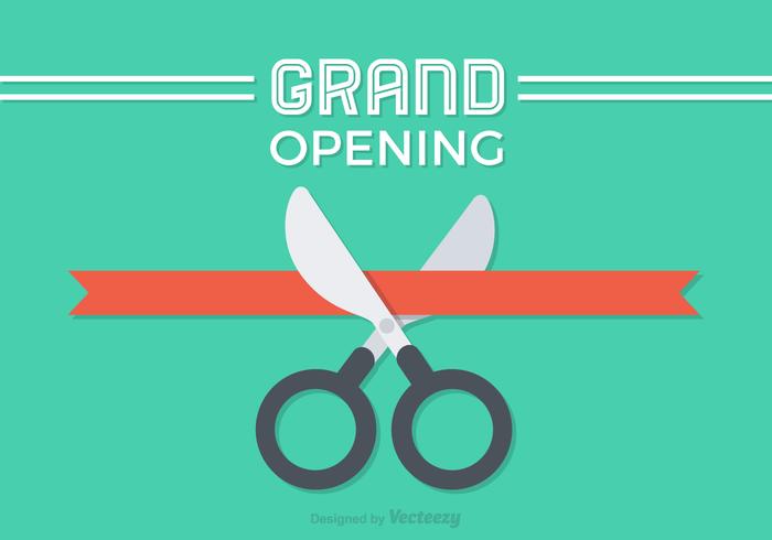Free Flat Ribbon Cutting Vector Design