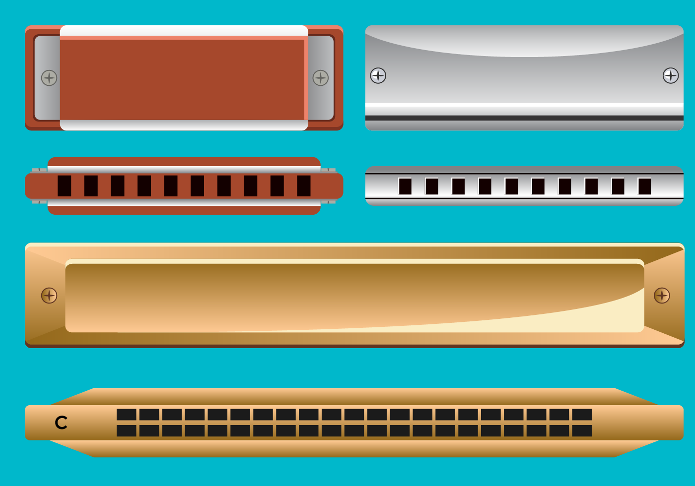 Free Harmonica Vector 108724 Vector Art at Vecteezy