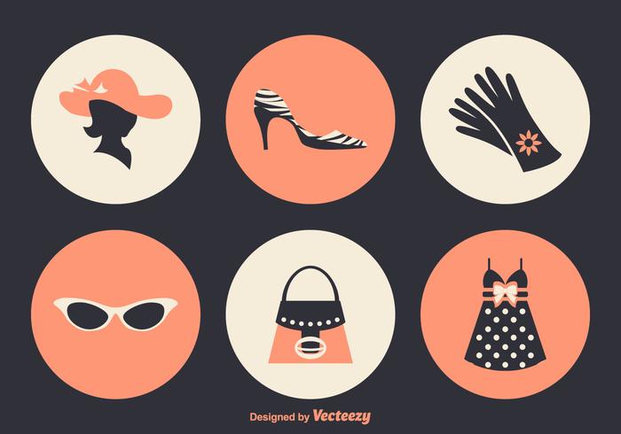 Ladies Fashion Vector Icons