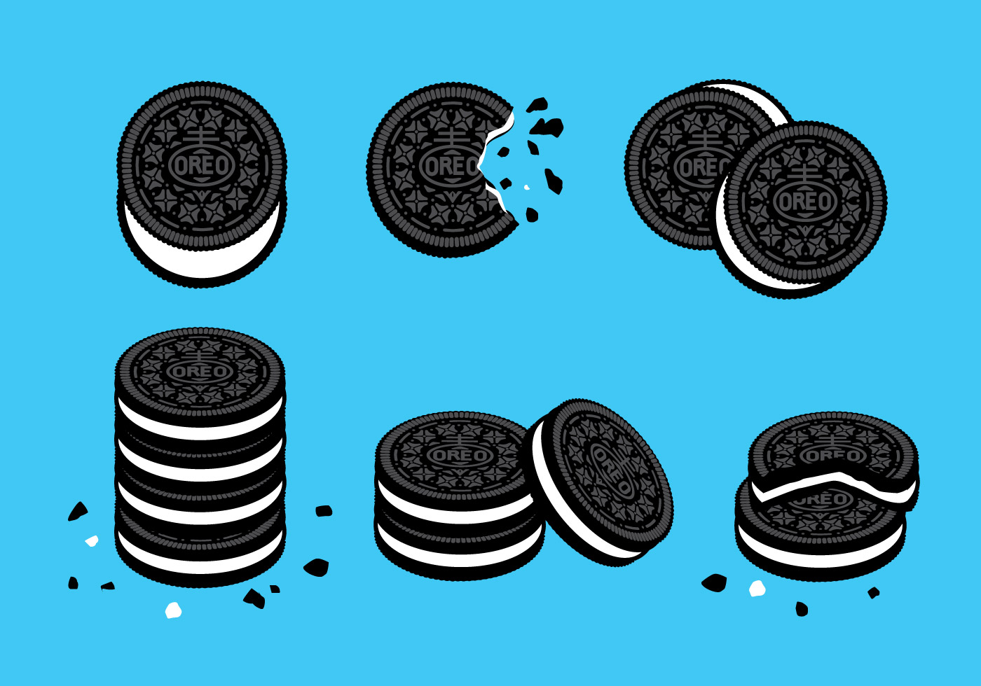 Oreo Cookie Clip Art Black And White
