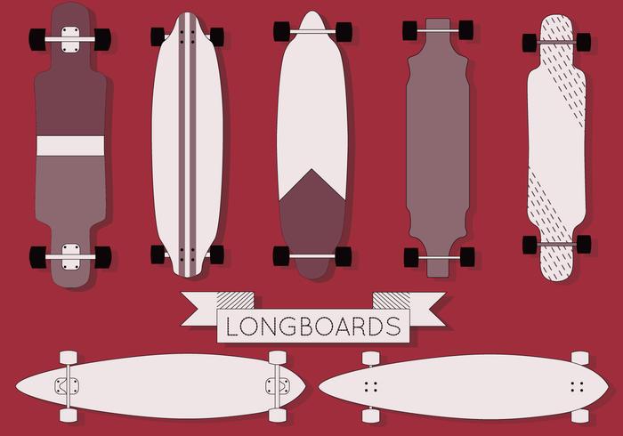 Free Longboard Vector Free Longboard Vector
