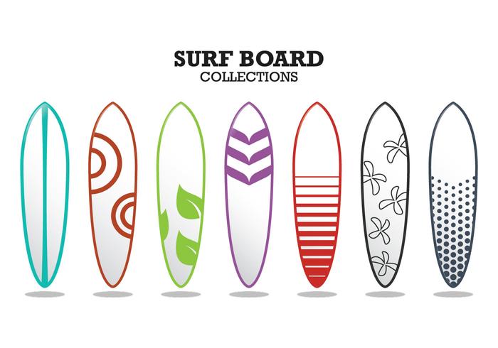 Colecciones de tablas de surf vector