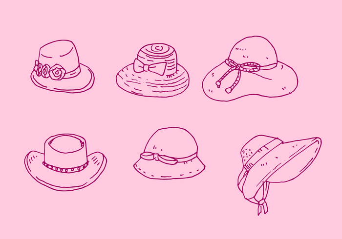 Ladies Hat Vector Set