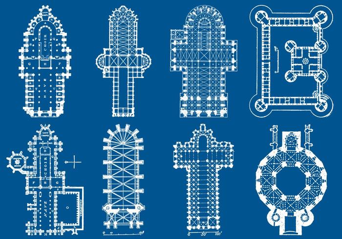 Cathedral Vector Floor Plans