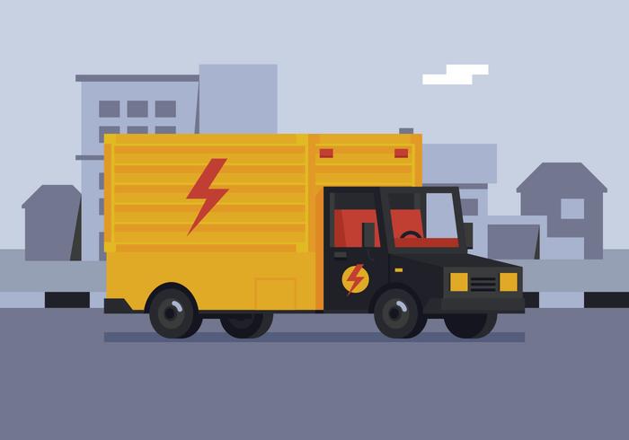 Vector Electric Department Truck Vector Electric Department Truck