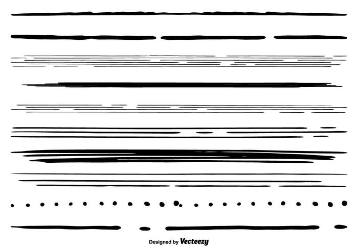 Hand Drawn Style Border Set vector