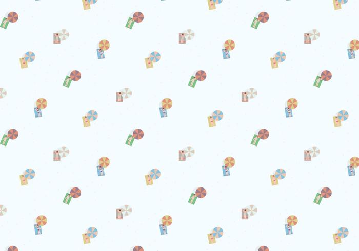 Sunbathing Icons Pattern vector