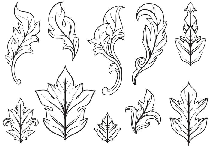 Free Floral Ornaments Vectors