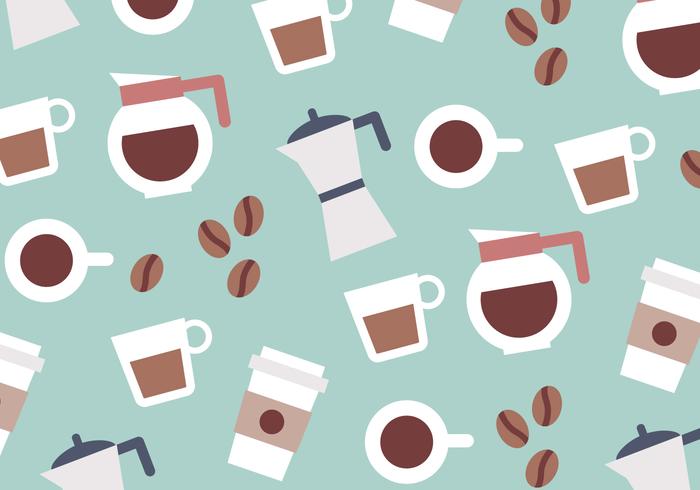 Coffee Colorful Pattern Vector Coffee Colorful Pattern Vector