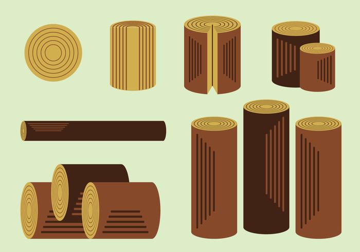 Libre madera logs vector pack