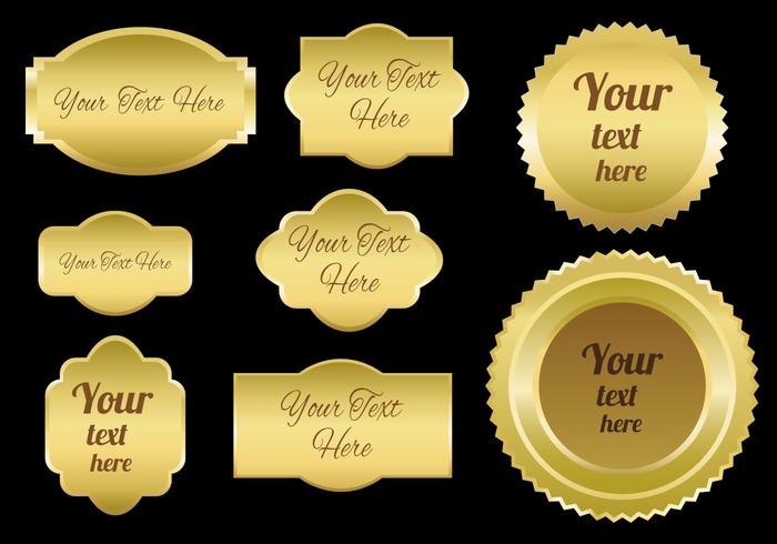 Download Vector - Gold Emblem on the Black Background Free Vector