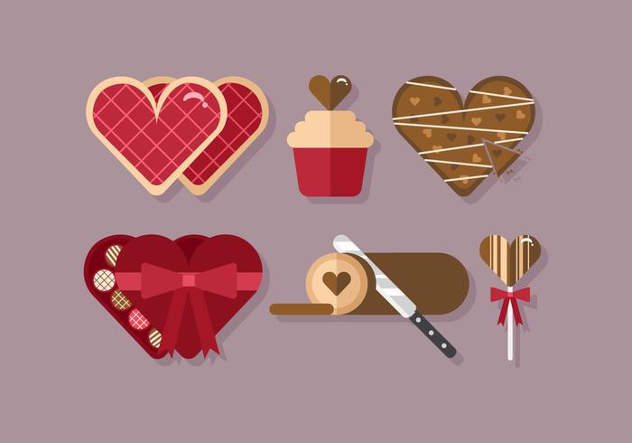 Vector Heart Desserts