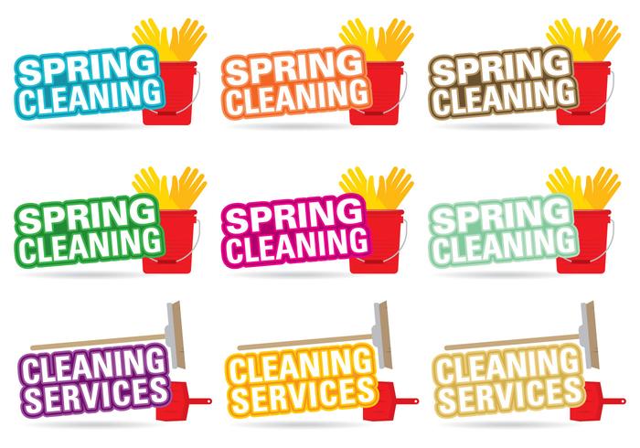 Spring Cleaning Title Vectors