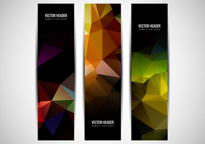 Free Vector Colorful Polygon Header