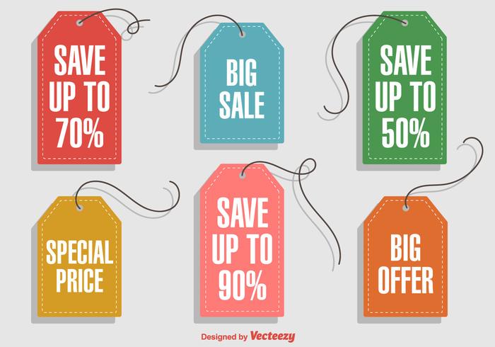 Hanging Discount Labels vector