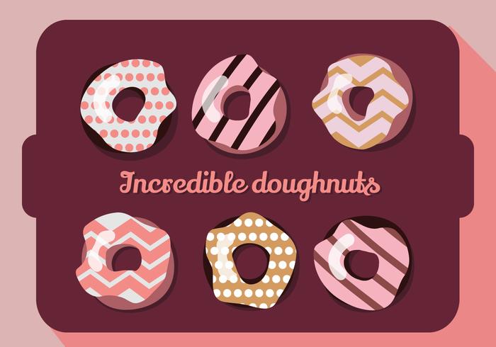 Juego gratis de coloridos donuts vector de fondo