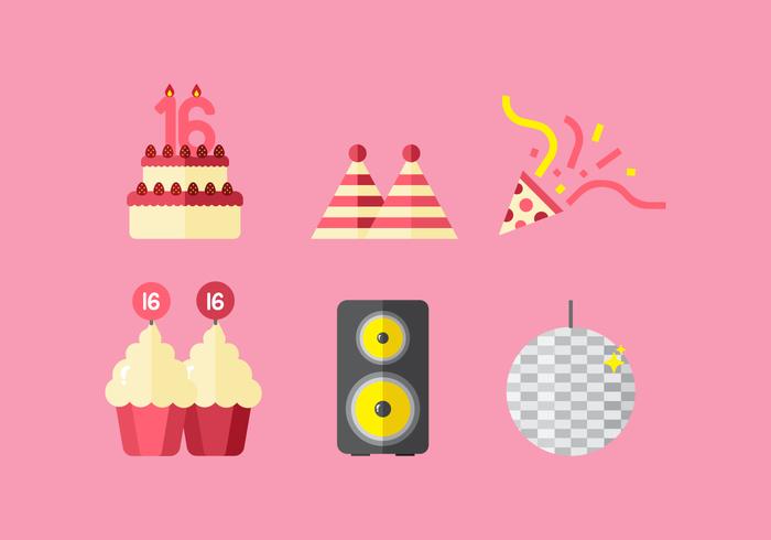 Vector Sweet 16 Icons