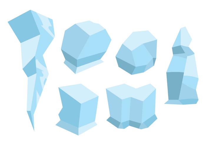 Conjunto de vector de edad de hielo