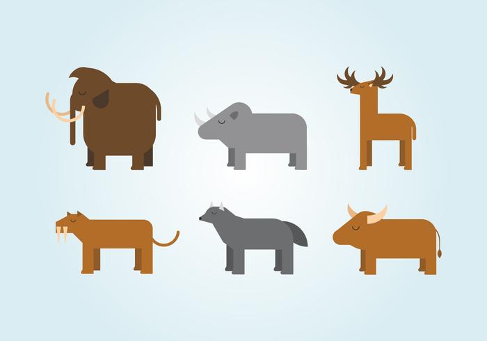 Vector Ice Age Animals