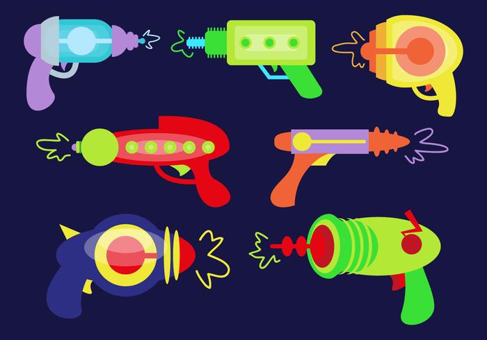 Laser Guns Vector Illustrations