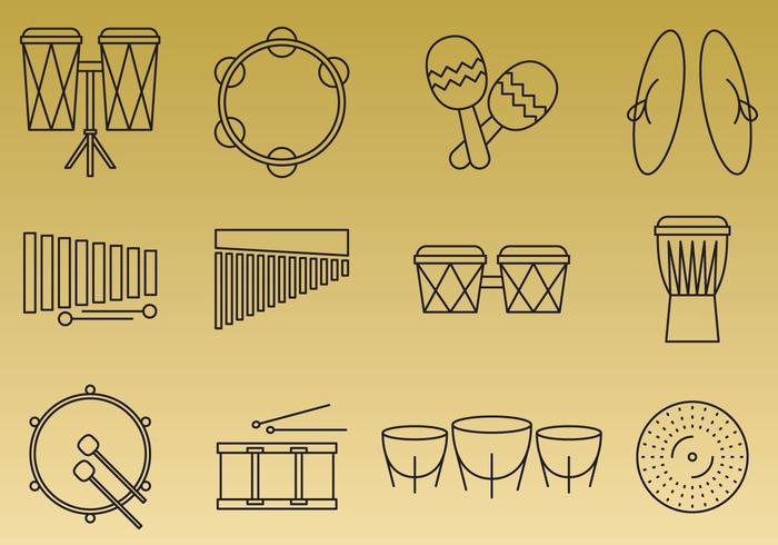 Instrumentos de percusión vector