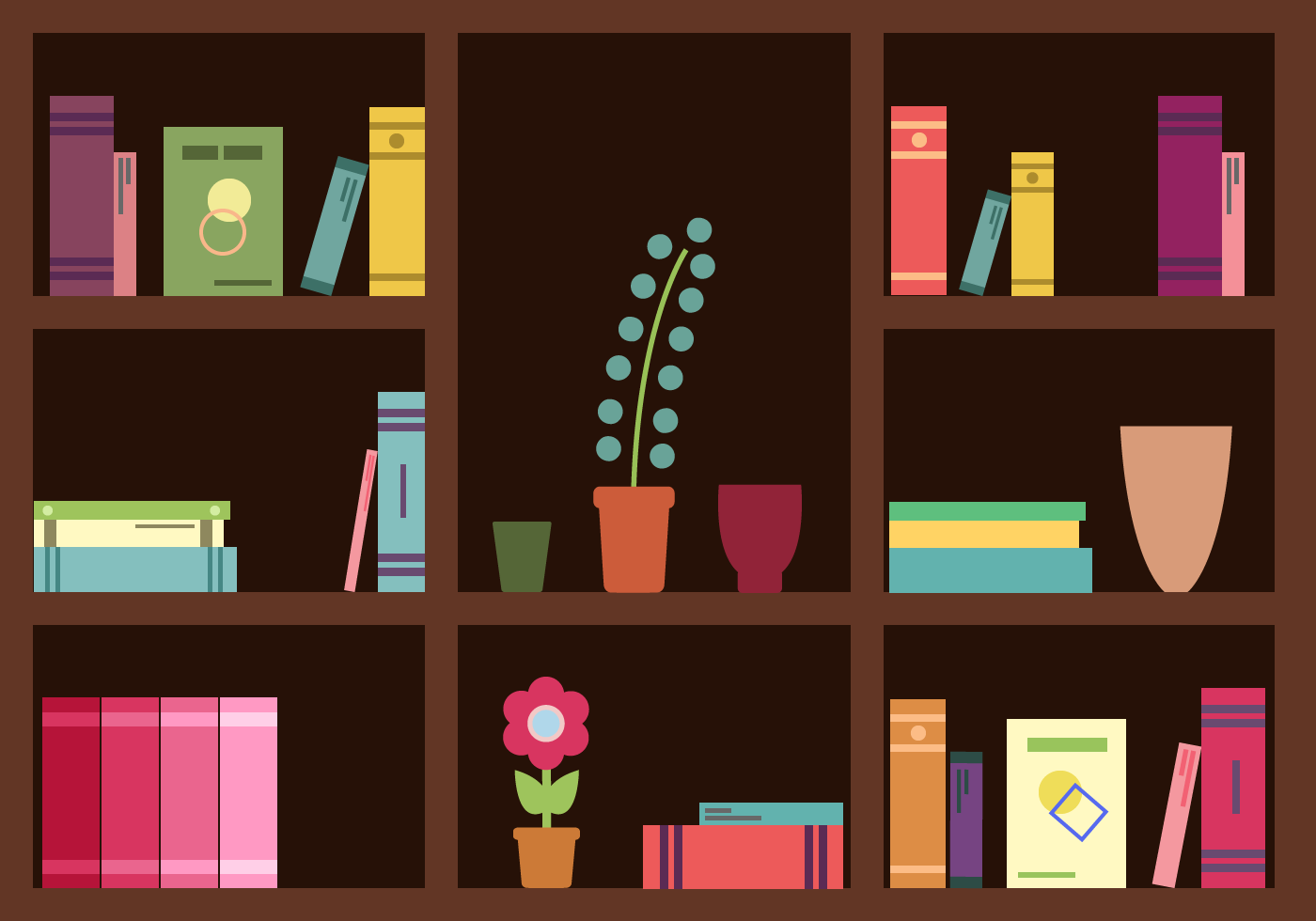 Download Bookshelf Vector - Download Free Vector Art, Stock ...