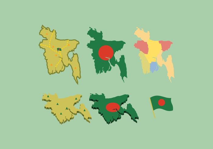 VECTOR DEL MAPA DE BANGLADESH LIBRE