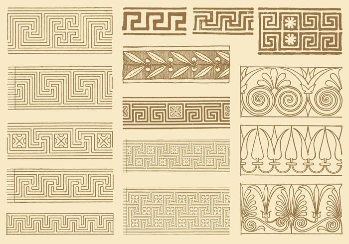 Claves griegas clásicas vector