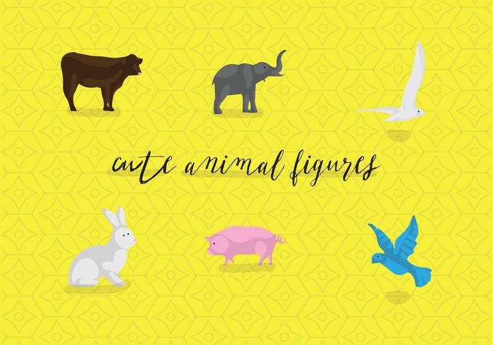 Free Cute Animal Figures Vector Free Cute Animal Figures Vector