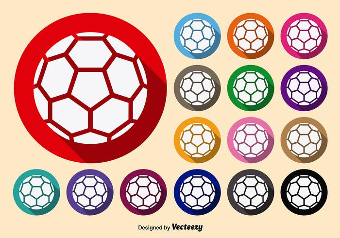 Symmetrical White Handball Vector Icons