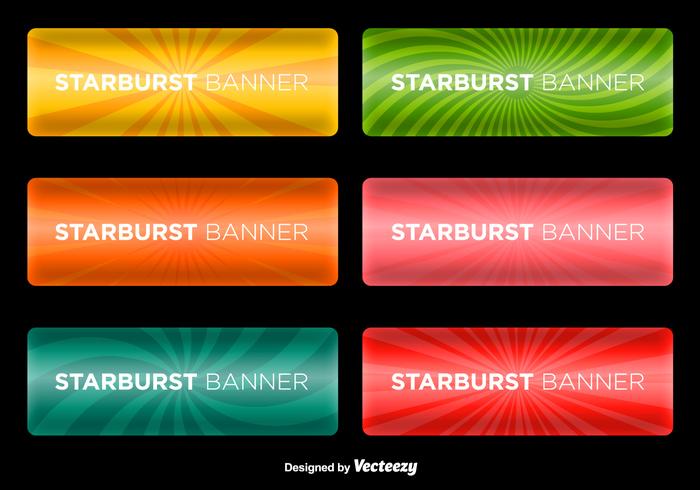 Banners de vectores de Starburst