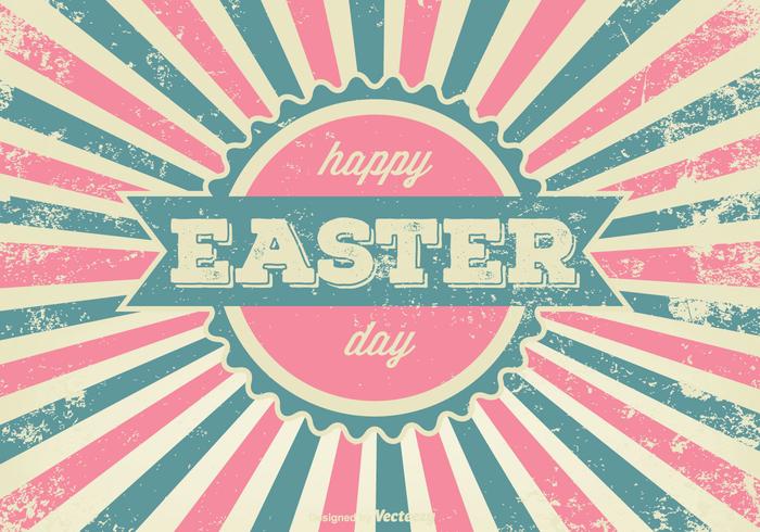 Grungy Easter Greeting Illustration vector