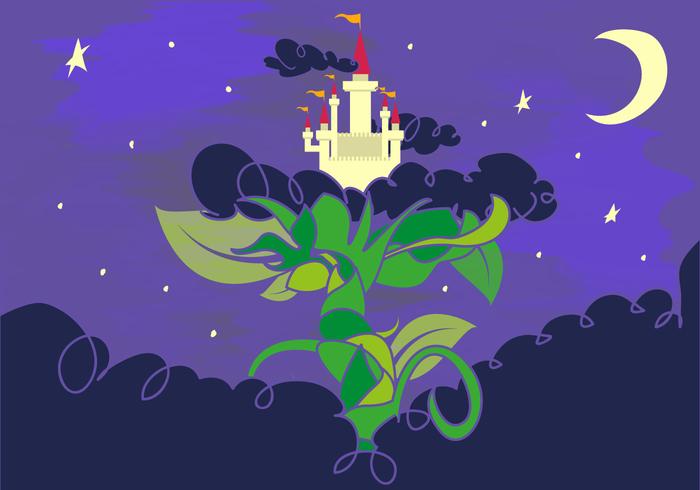 Beanstalk Cuento de hadas Giants Castle vector