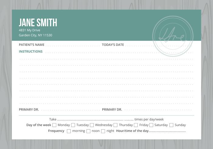 Vector Prescription Pad