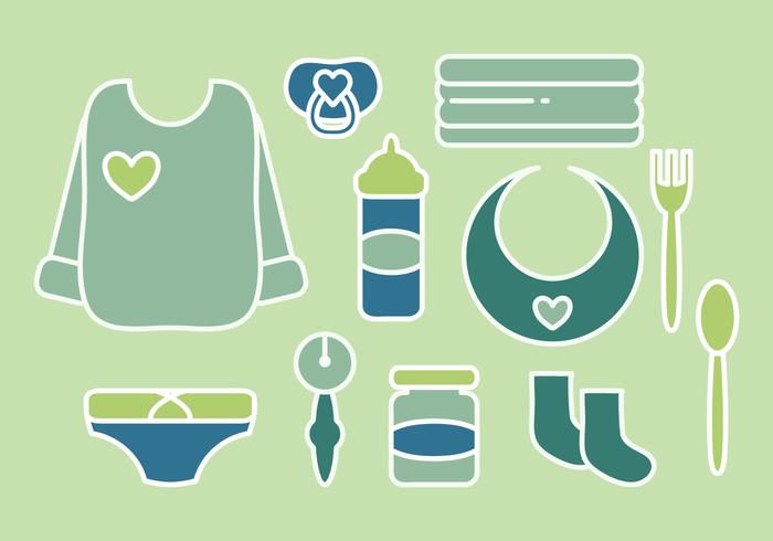 Vector Baby Accessories Vector Baby Accessories