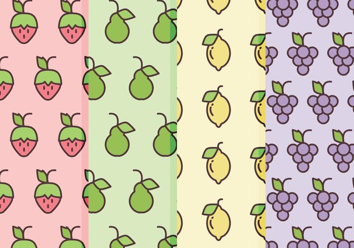 Vector patrones de frutas