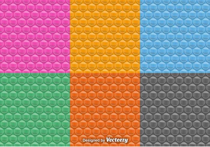 Vector Seamless Patterns Of Bubble Wrap Set