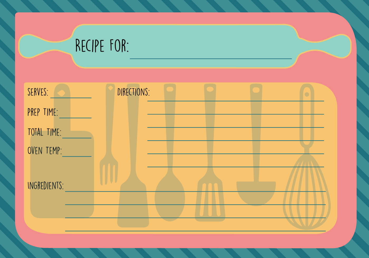 free-recipe-card-vector-109306-vector-art-at-vecteezy