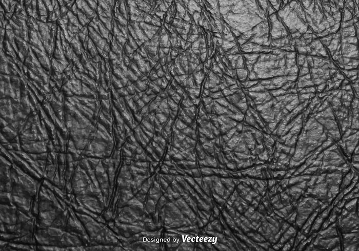 Realistic Crumpled Black Cardboard Vector Texture