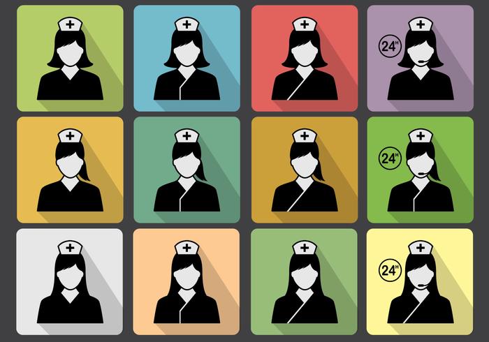 Nurse Icon Vector Set Nurse Icon Vector Set