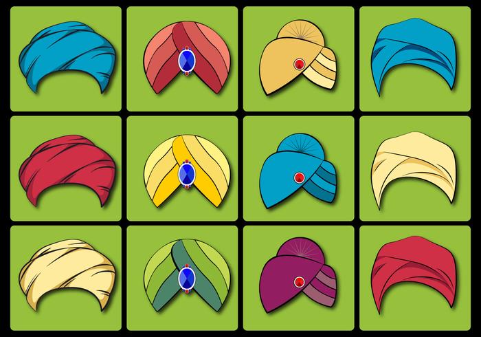 Turban Vector Set