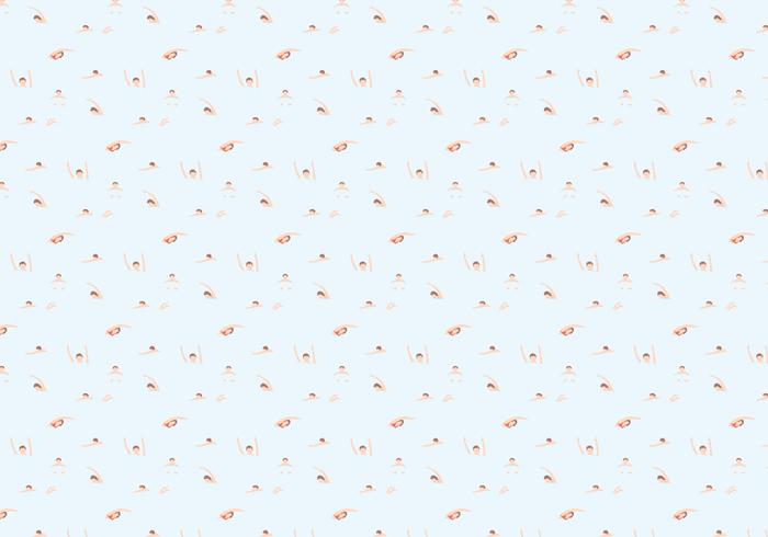 Swimming People Pattern vector