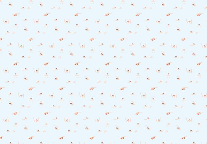 Swimming People Pattern vector