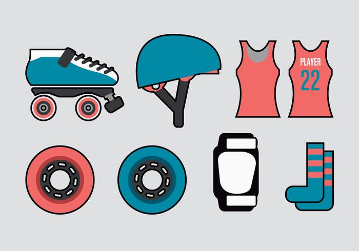 Roller Derby Vector Elements Roller Derby Vector Elements
