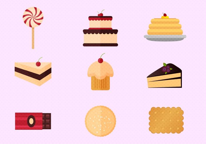 Pancake And Cakes Free Vector Set