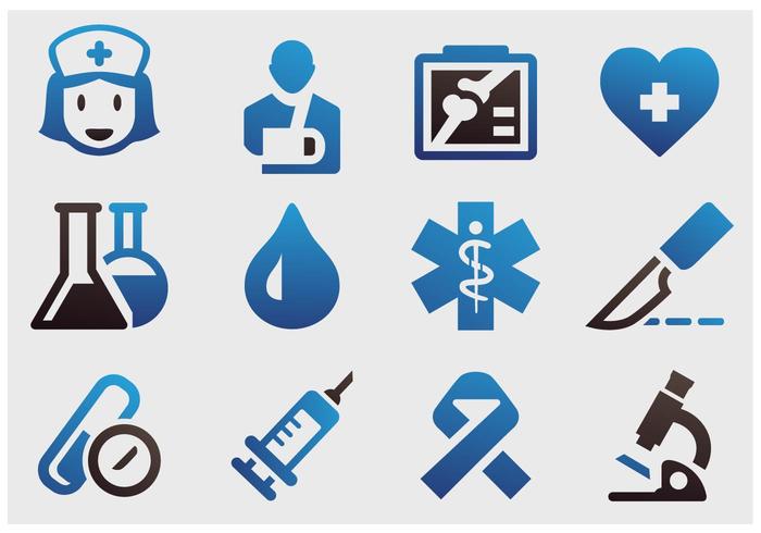 Hospital Instruments Icon Vectors