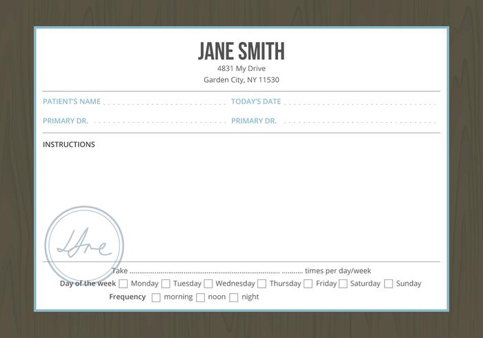 Vector Prescription Pad Vector Prescription Pad