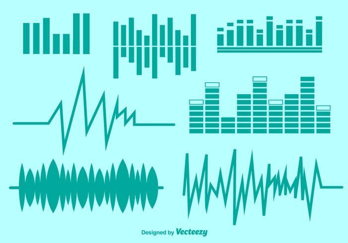 Conjunto de símbolos de audio vectorial vector