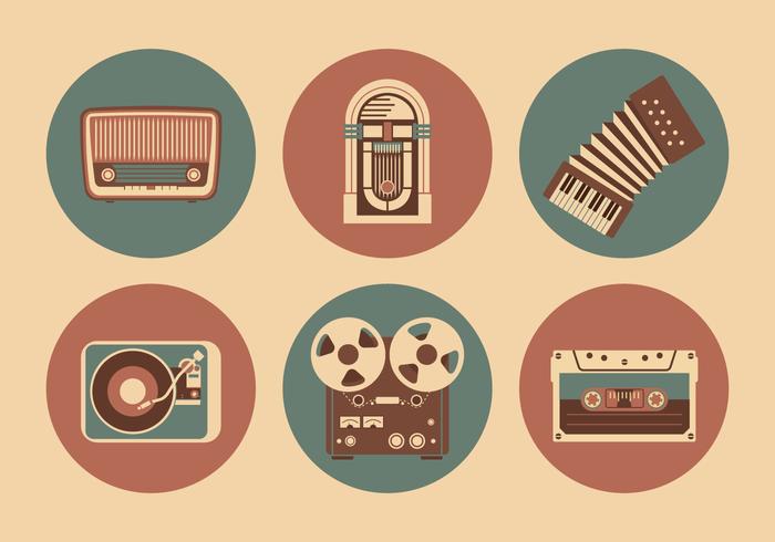 Vintage Musical Objects vector